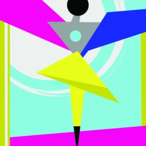 A colorful picture of an abstract figure.